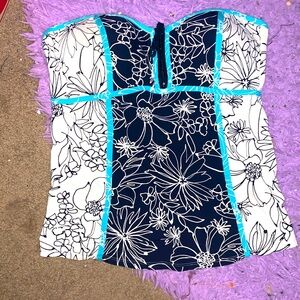 Floral bathing suit top
